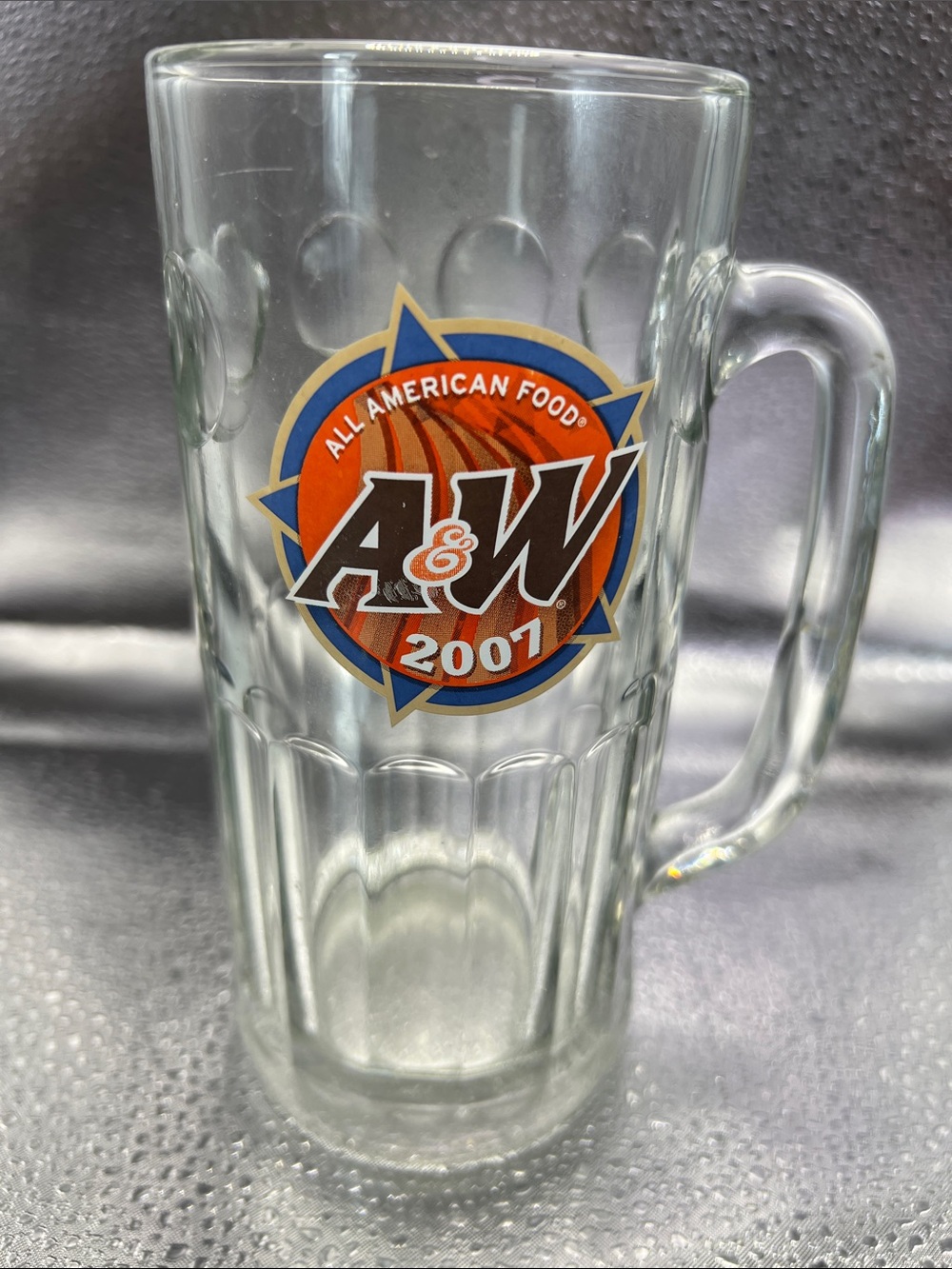 A&W Orange Logo, Glass Root Beer Mug - 2007 Commemorative. Collectors Item